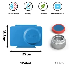 OMIEBOX UP lunch box z termosem, Cosmic Blue