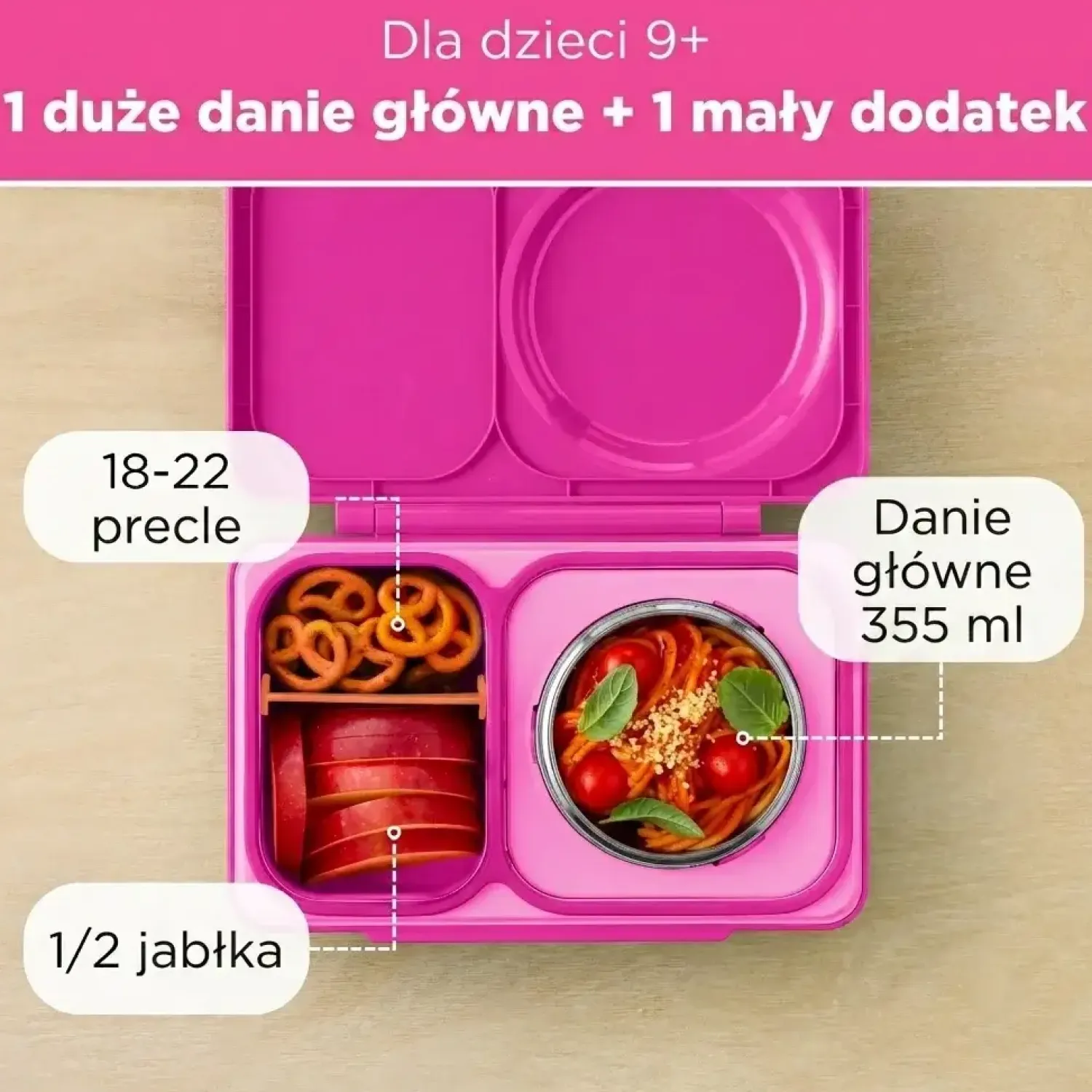 Lunchboxy|Przechowywanie Jedzenia | OMIE BOX UP lunch box z termosem, Pop Pink