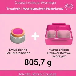 Lunchboxy|Przechowywanie Jedzenia | OMIE BOX UP lunch box z termosem, Pop Pink