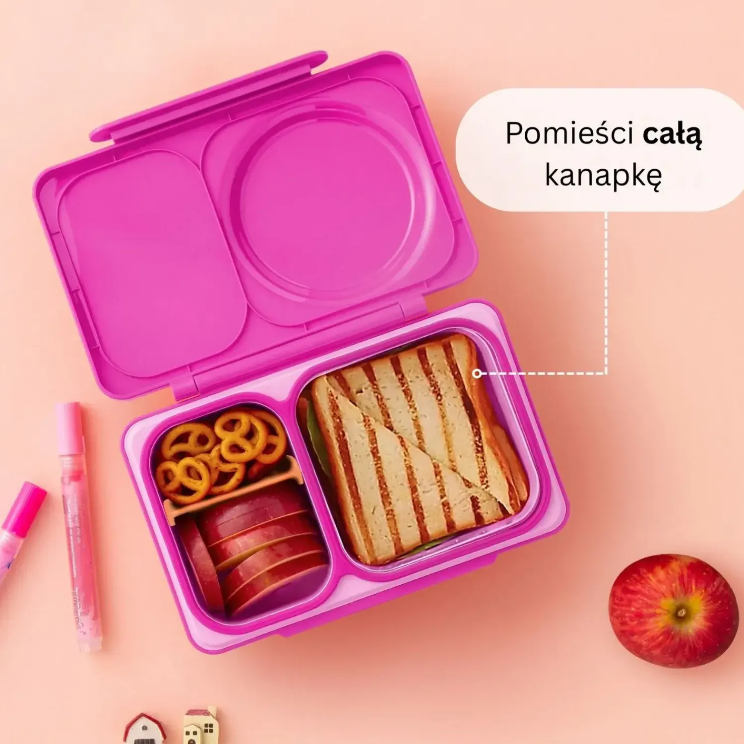 Lunchboxy|Przechowywanie Jedzenia | OMIE BOX UP lunch box z termosem, Pop Pink