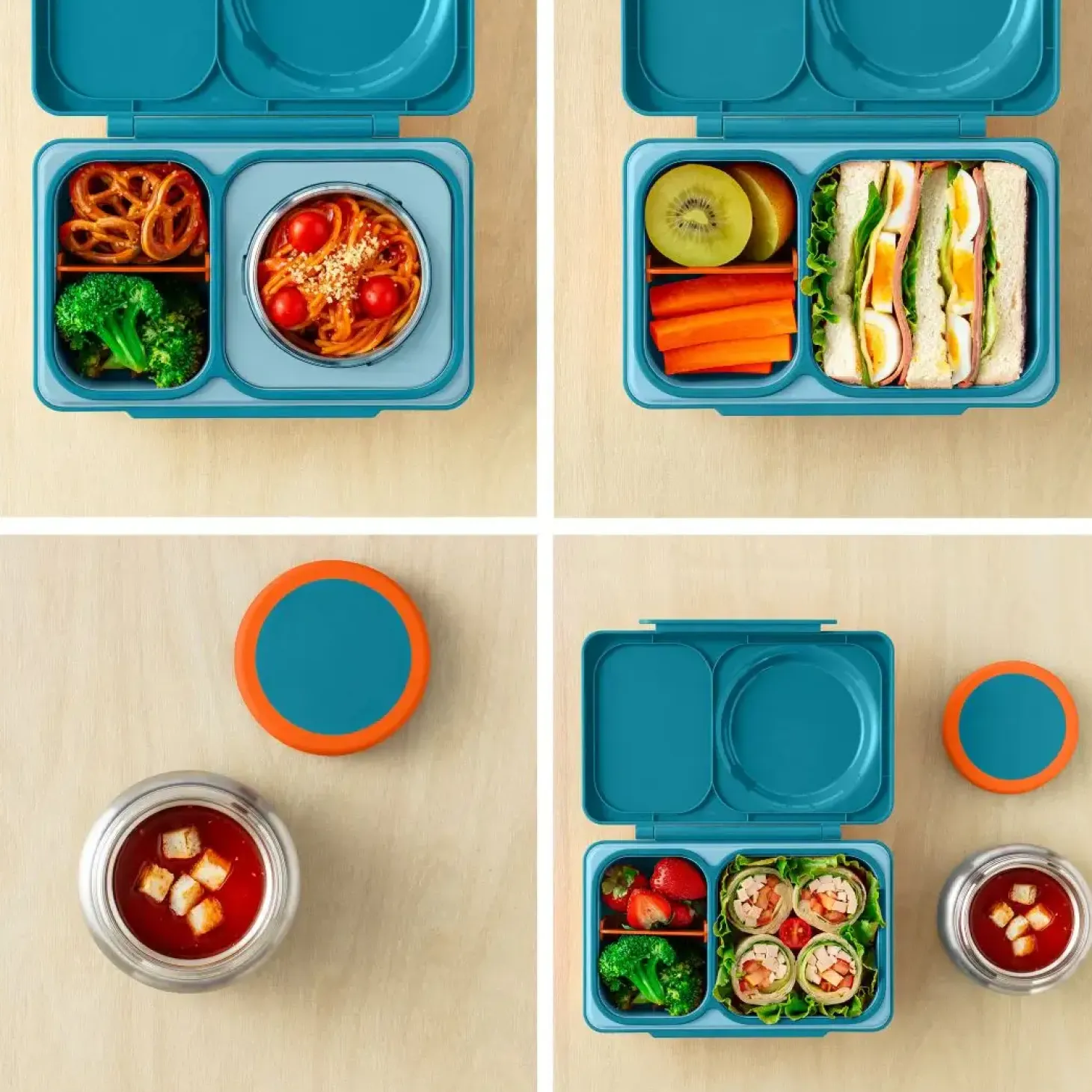 OMIEBOX UP lunch box z termosem, Teal green