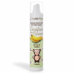 Organiczna pasta do zębów bez fluoru z ksylitolem i aloesem dla dzieci 0-3 lata bananowa, 50 ml