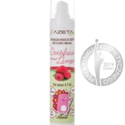 Organiczna pasta do zębów bez fluoru z ksylitolem i aloesem dla dzieci 0+ malinowa 50 ml