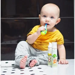 Organiczna pasta do zębów bez fluoru z ksylitolem i aloesem dla dzieci 0-3 lata jabłkowa, 50 ml