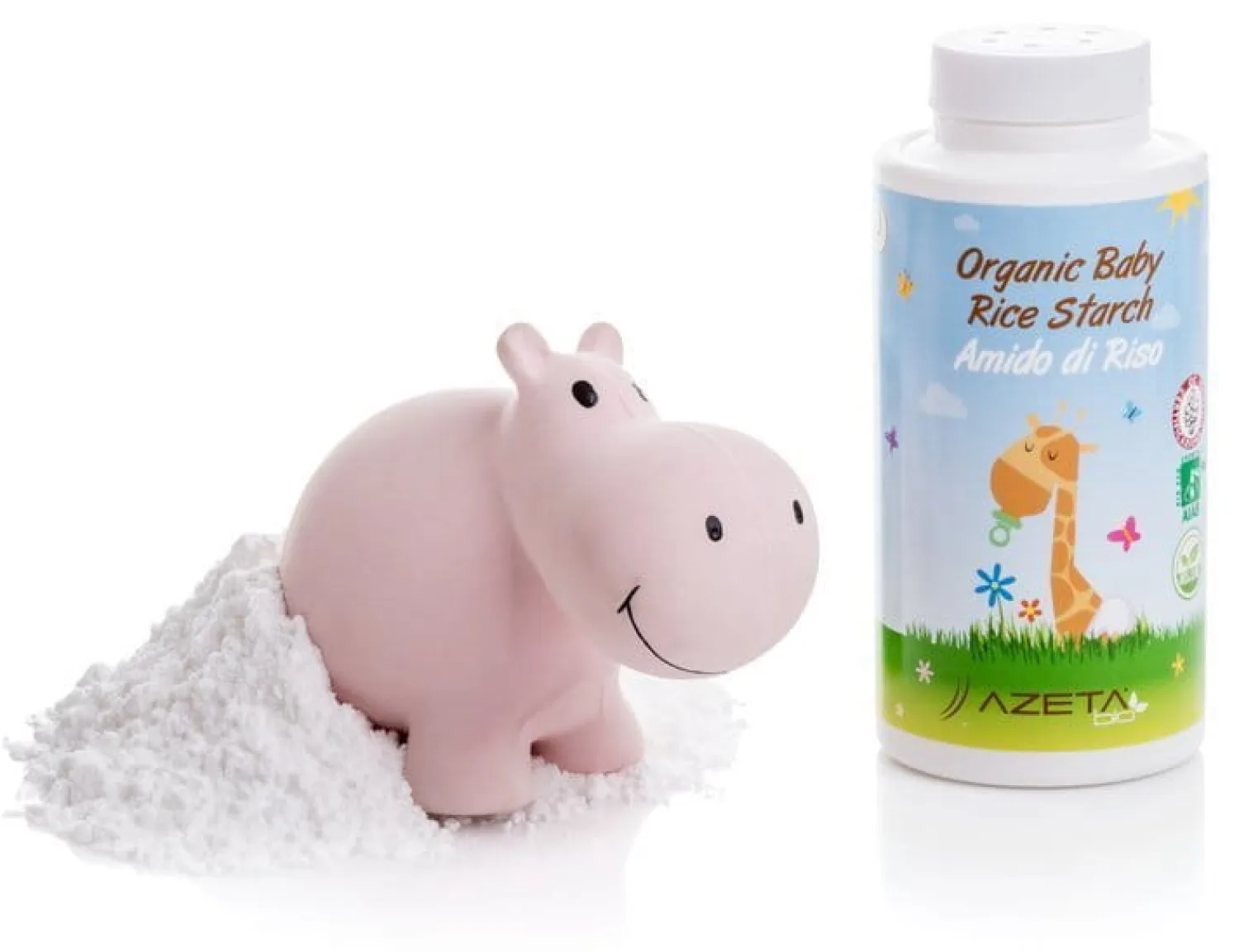 Naturalne Kosmetyki|Naturalne Kosmetyki | Azeta Bio Organiczna skrobia ryżowa do kąpieli emolient dla niemowląt, 100 g