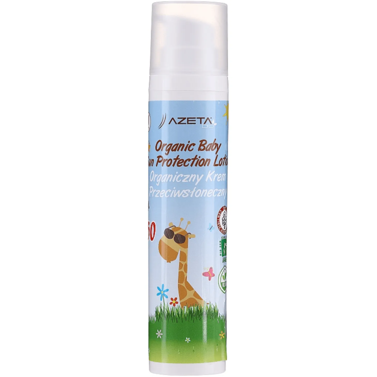 Organiczne mleczko ochronne na słońce z filtrami mineralnymi i SPF 50+ dla dzieci od 0m+, 100 ml