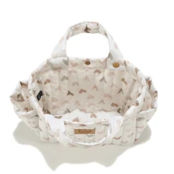 Torby I Plecaki Do Wózka|Torby I Plecaki Do Wózka | La Millou Organizer do wózka ortalion pikowany HEARTBEAT BEIGE