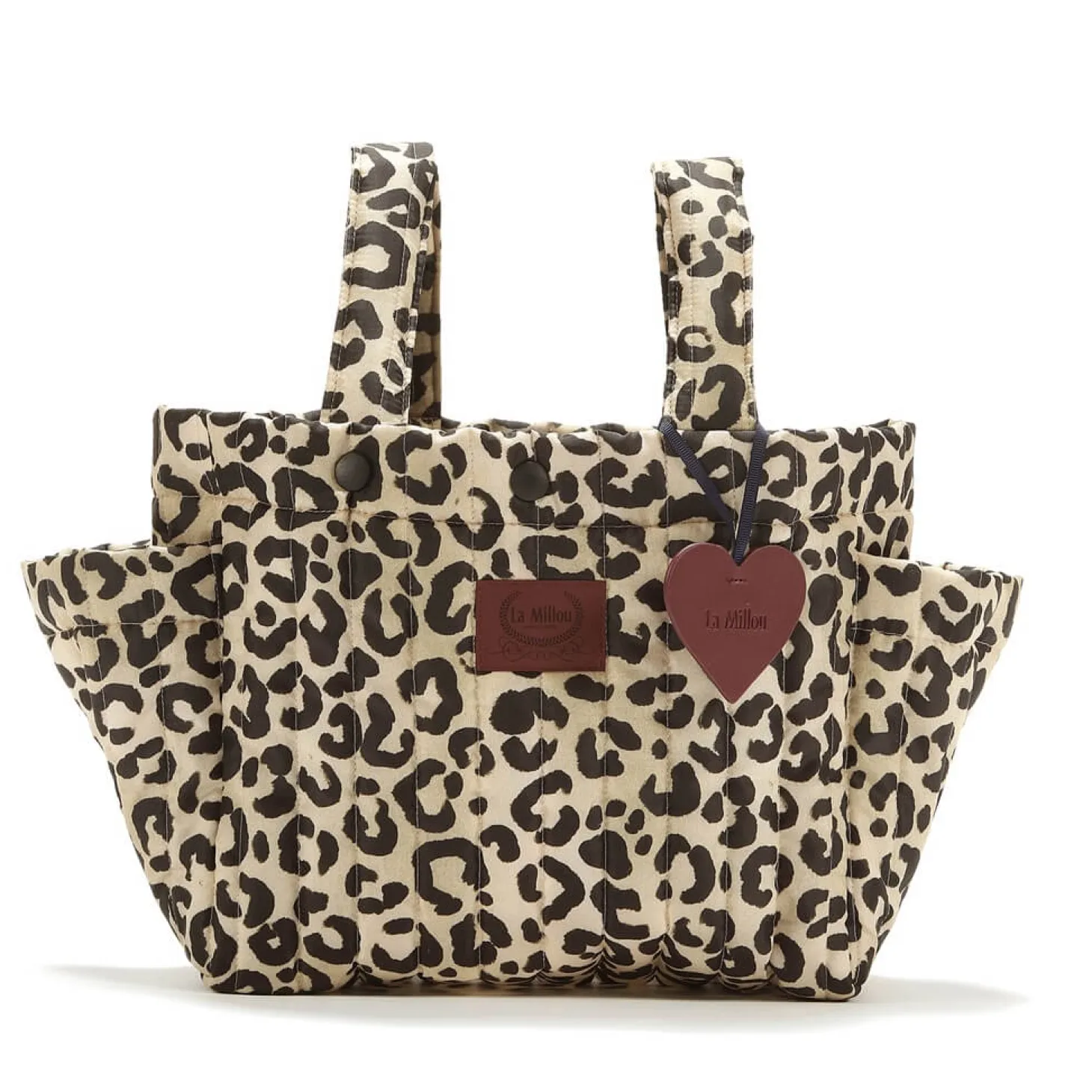 Organizer do wózka ortalion pikowany LEOPARD CREAM by Magdalena Lamparska