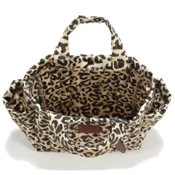 Organizer do wózka ortalion pikowany LEOPARD CREAM by Magdalena Lamparska