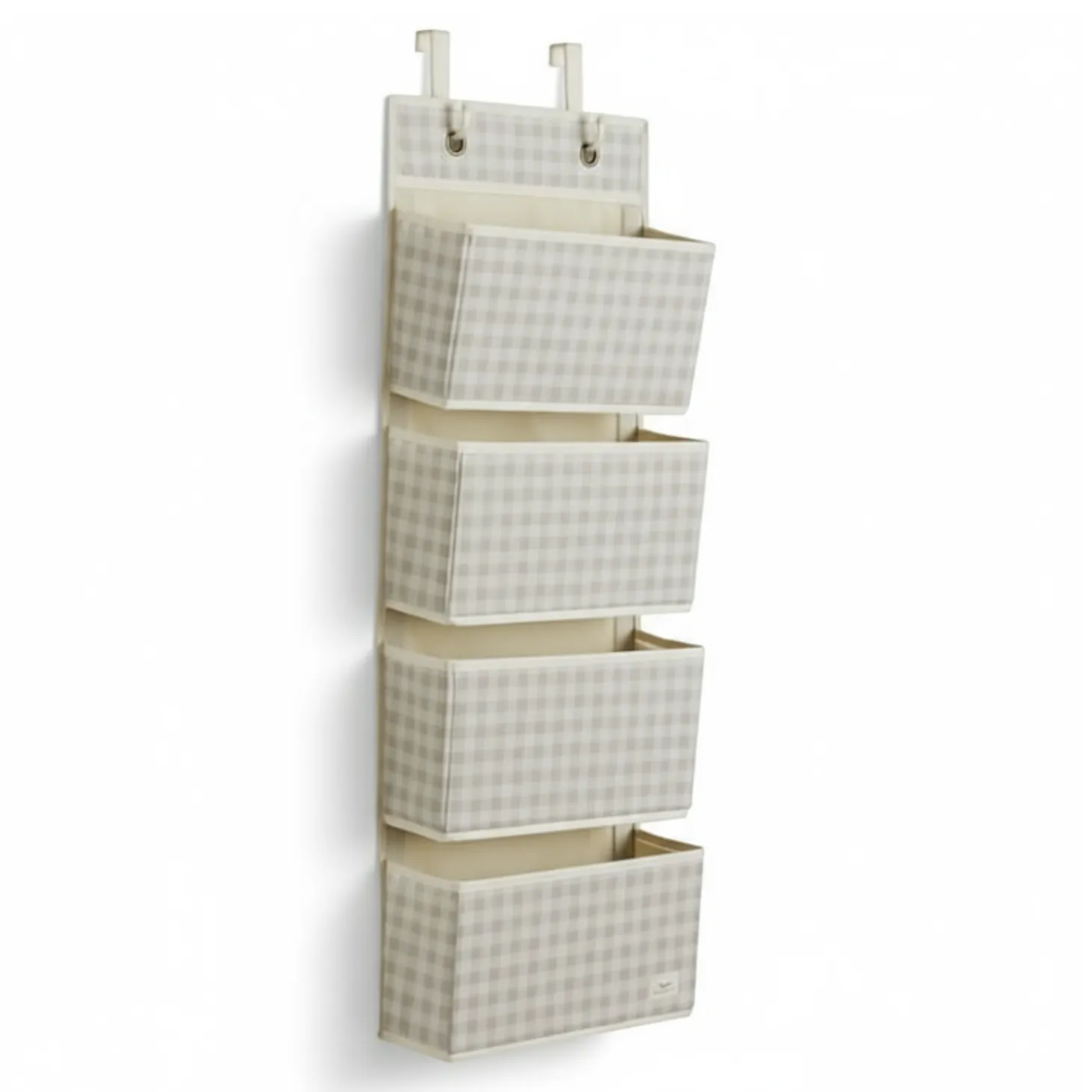 Organizer na drzwi wiszący Gingham Beige