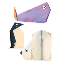 Zestawy Kreatywne|6 Lat+ | Djeco Origami - zwierzęta polarne