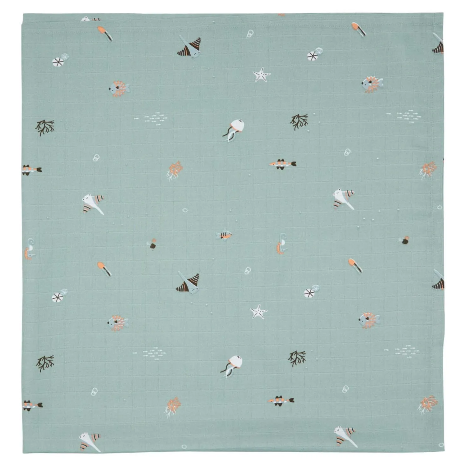 Otulacze I Pieluszki|Otulacze I Pieluszki | bebe-jou Otulacz bambusowo-muślinowy 110 x 110cm Ocean Vibes