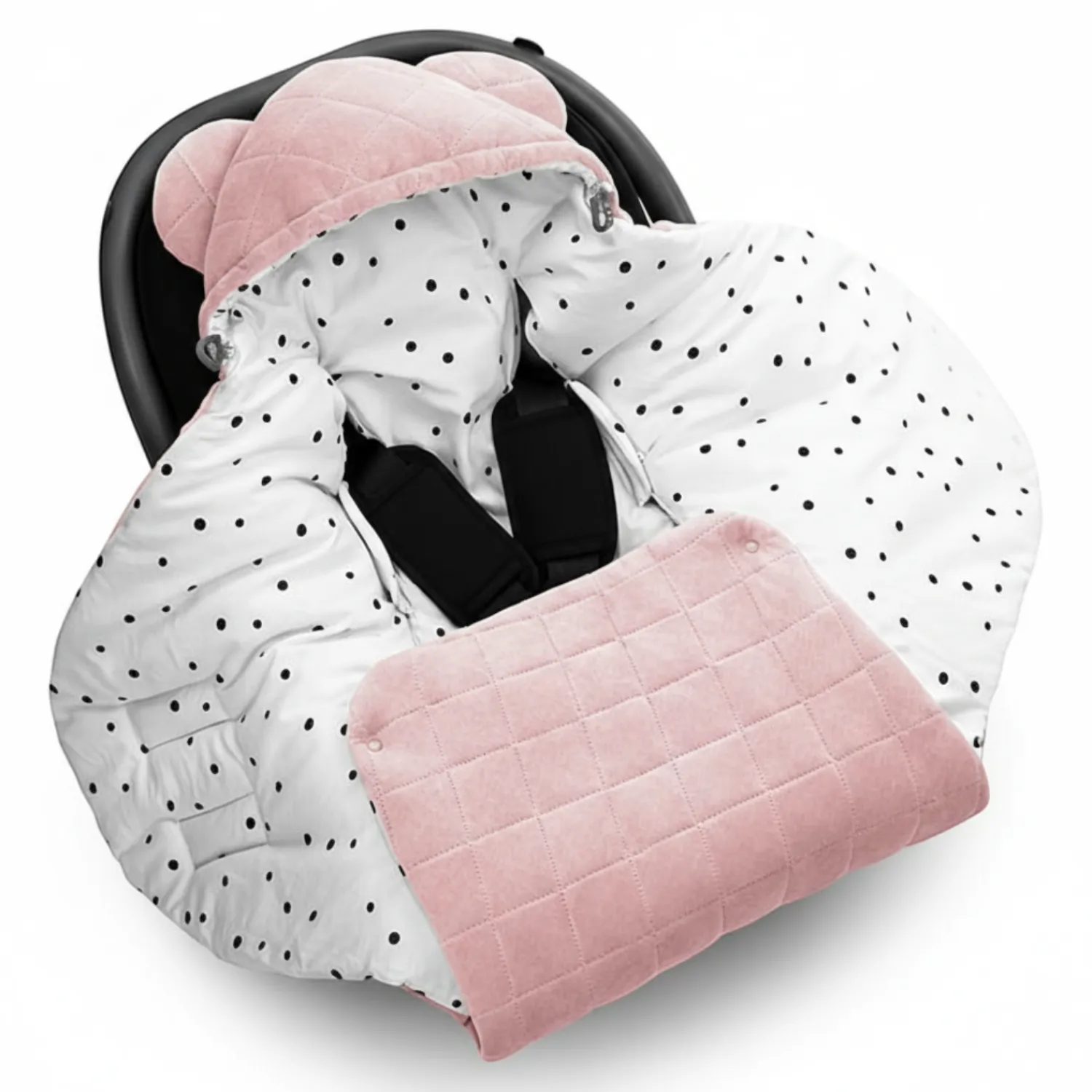Kocyki|Kocyki I Otulacze Do Fotelika | Sleepee Otulacz, kocyk do fotelika samochodowego Royal Baby Pink