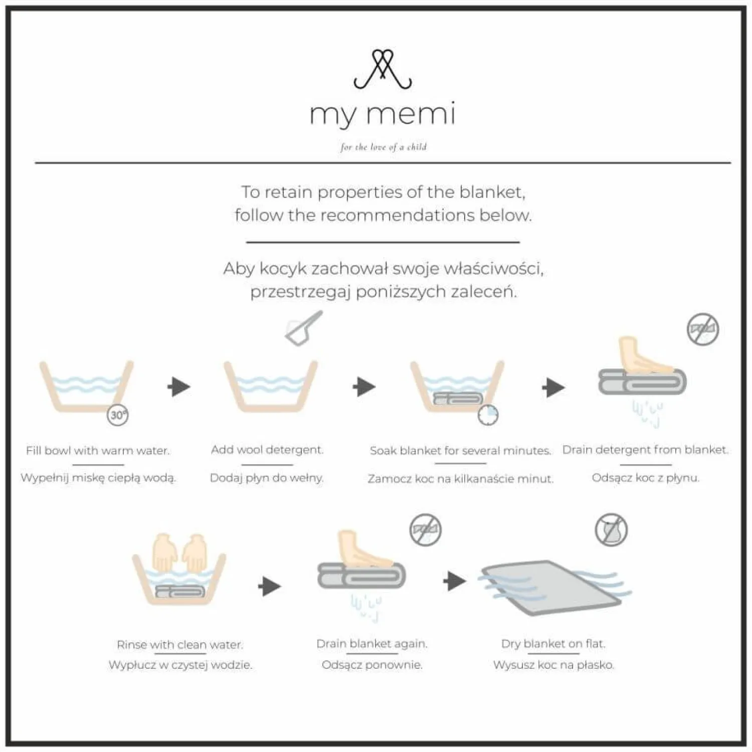 Kocyki|Otulacze I Pieluszki | My Memi Otulacz ze 100% wełny merino cream - premium collection