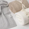 Otulacze I Pieluszki|Otulacze I Pieluszki | My Memi Otulacz ze 100% wełny merino warm beige Leaves - premium collection