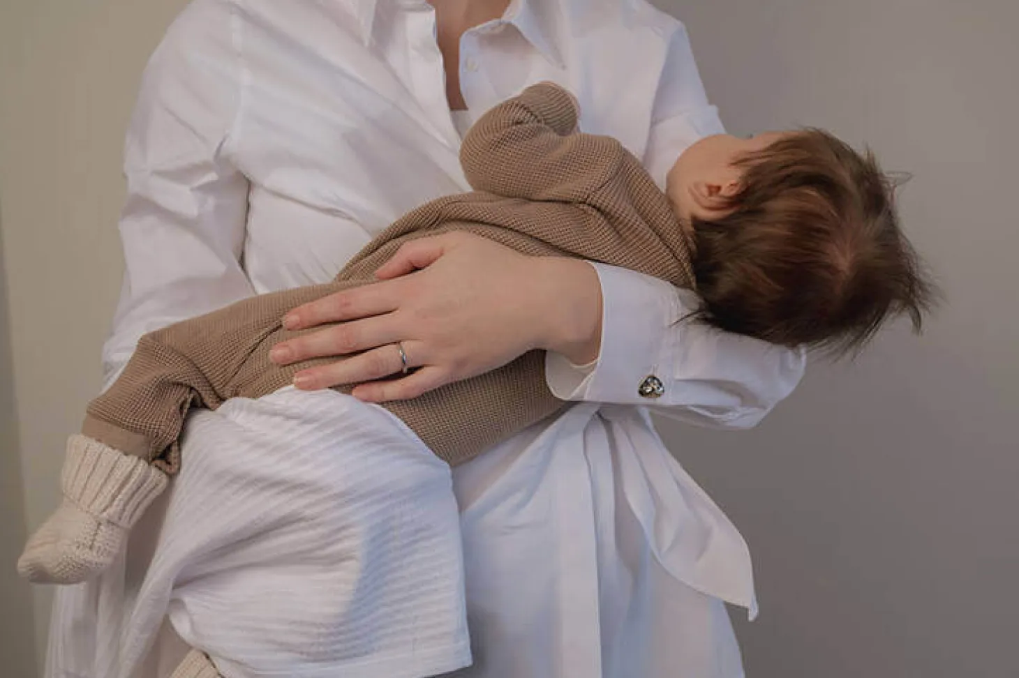 Pajacyk piżamka niemowlęca bawełniana Ciumbelle - Beige
