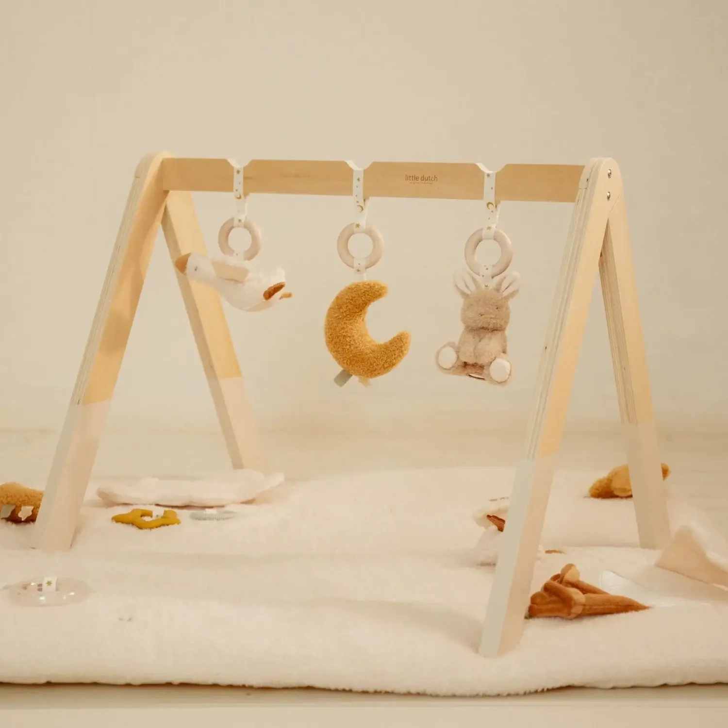 Maty Edukacyjne|Drewniane | Little Dutch Pałąk interaktywny Newborn Naturals