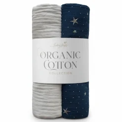 Otulacze I Pieluszki|Otulacze I Pieluszki | BabySteps 2-pak organicznych otulaczy muślinowych - Night Sky