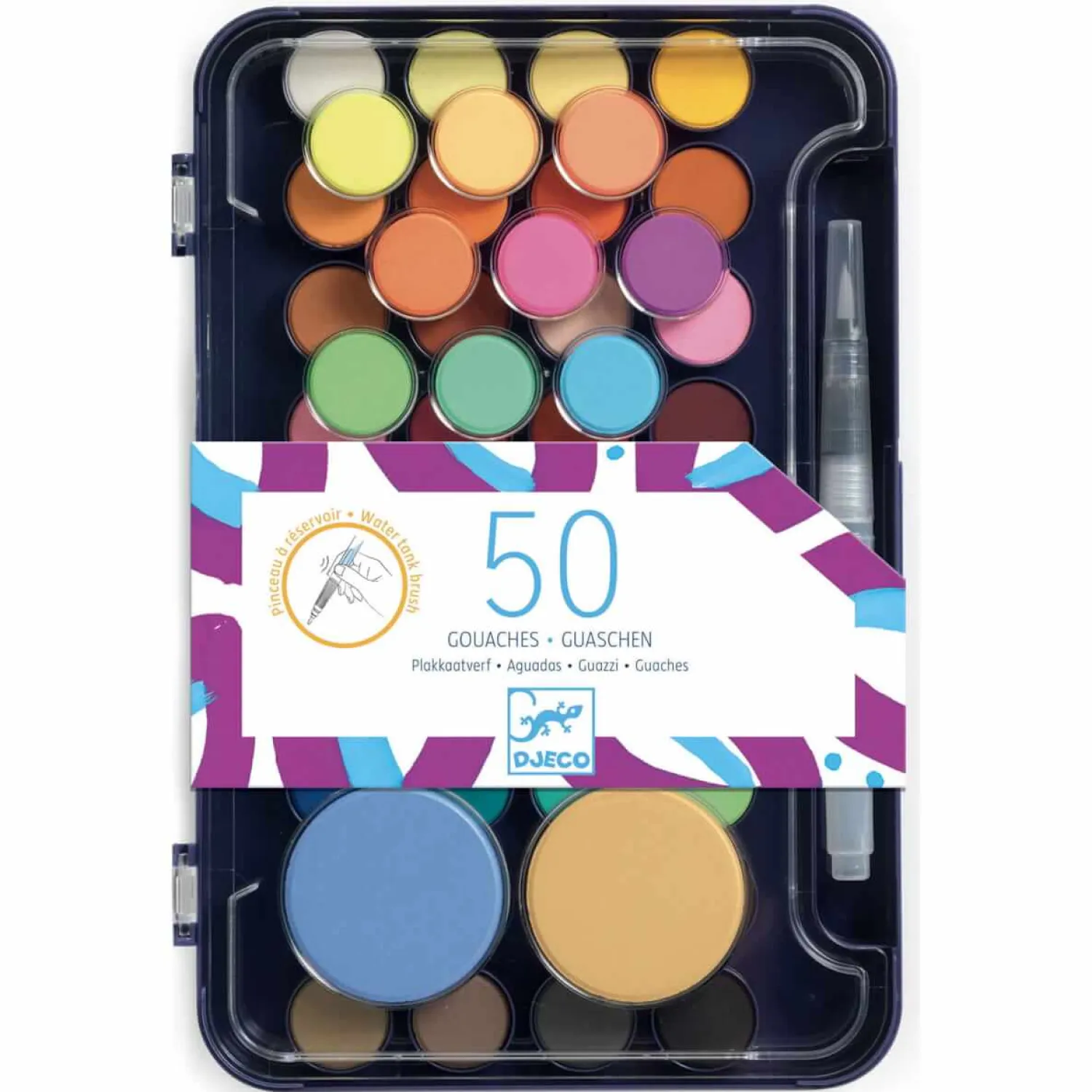 8 Lat+|6 Lat+ | Djeco Paleta artysty, farby gwaszowe
