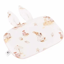 Płaska bambusowa poduszka z uszkami Saint-Tropez Pink 25x35cm