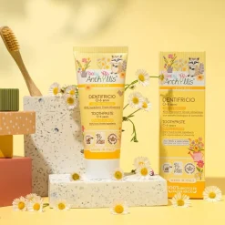 Pasta do zębów dla dzieci, BEZ FLUORU, z ekologicznymi aloesem i rumiankiem, waniliowa, 75 ml