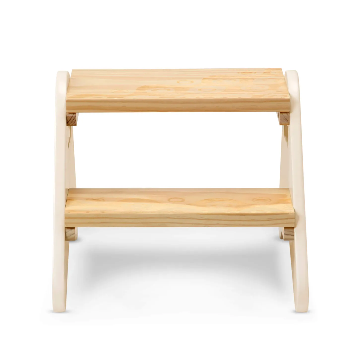 Peek-a-Boost - drewniany podest, taboret z antypoślizgiem - wersja KREMOWA