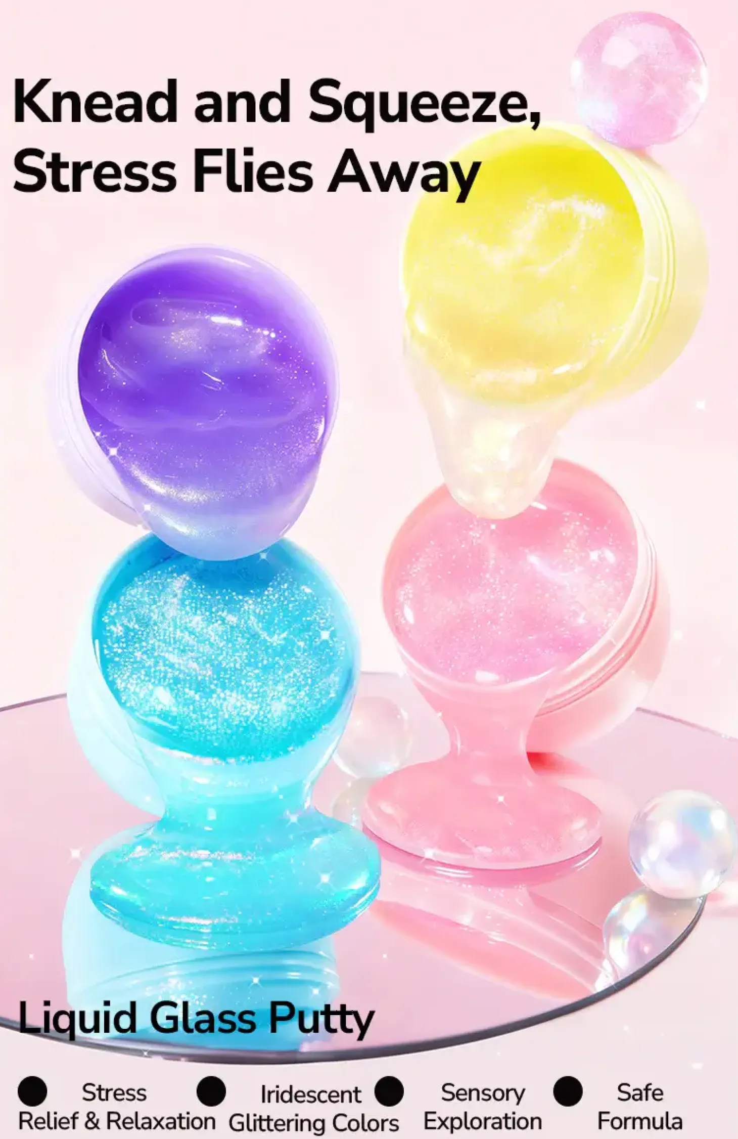 Perłowa masa sensoryczna Pearly Putty - golden sun