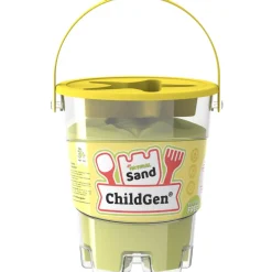 6 Lat+|3 Lata + | ChildGen Piasek kinetyczny z foremką, 100% naturalny, 500g, kolor ŻÓŁTY