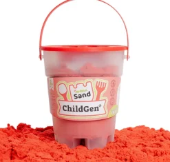 6 Lat+|3 Lata + | ChildGen Piasek kinetyczny z foremką, 100% naturalny CZERWONY, 500g