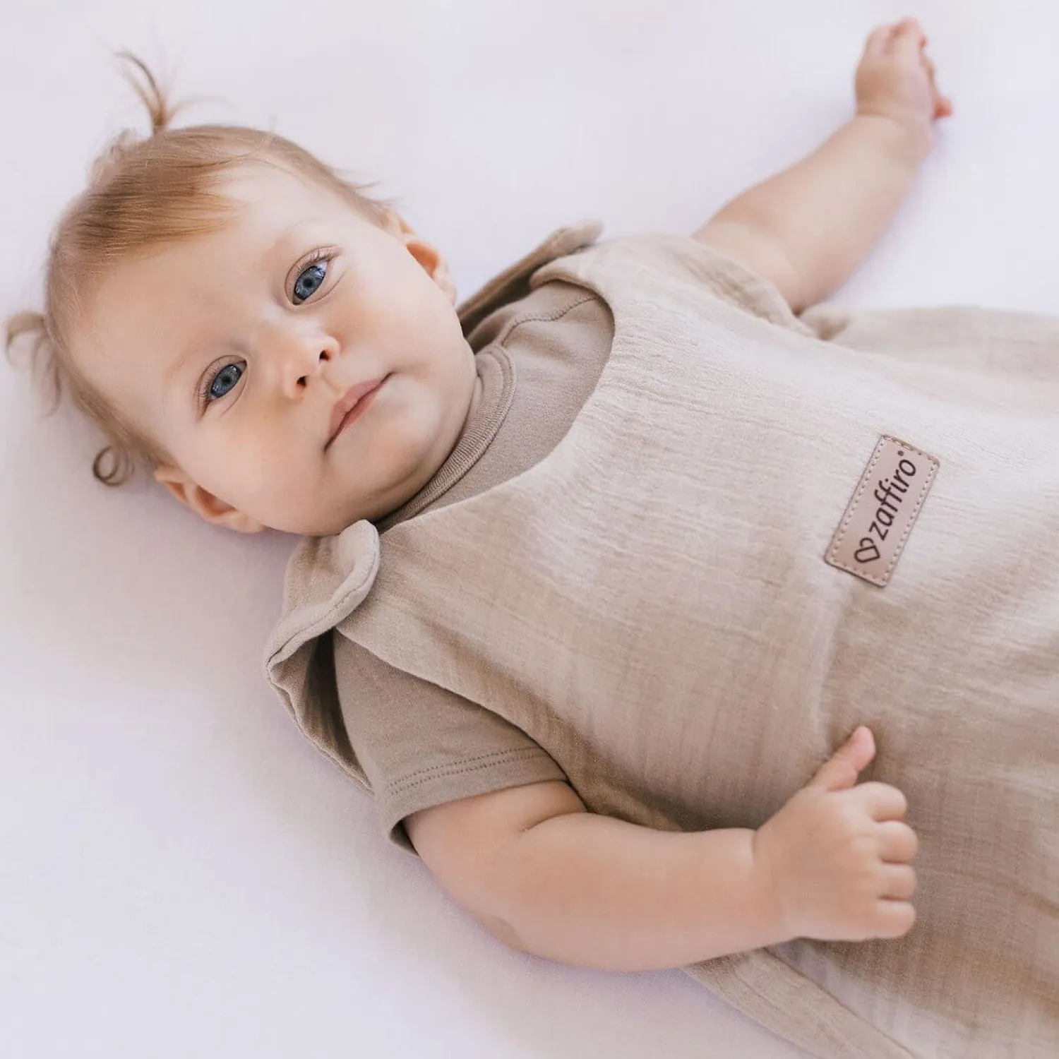 Śpiworki Do Spania|Śpiworki Do Spania | Zaffiro Śpiworek do spania muślinowy 1,5 TOG Malaga - Beige