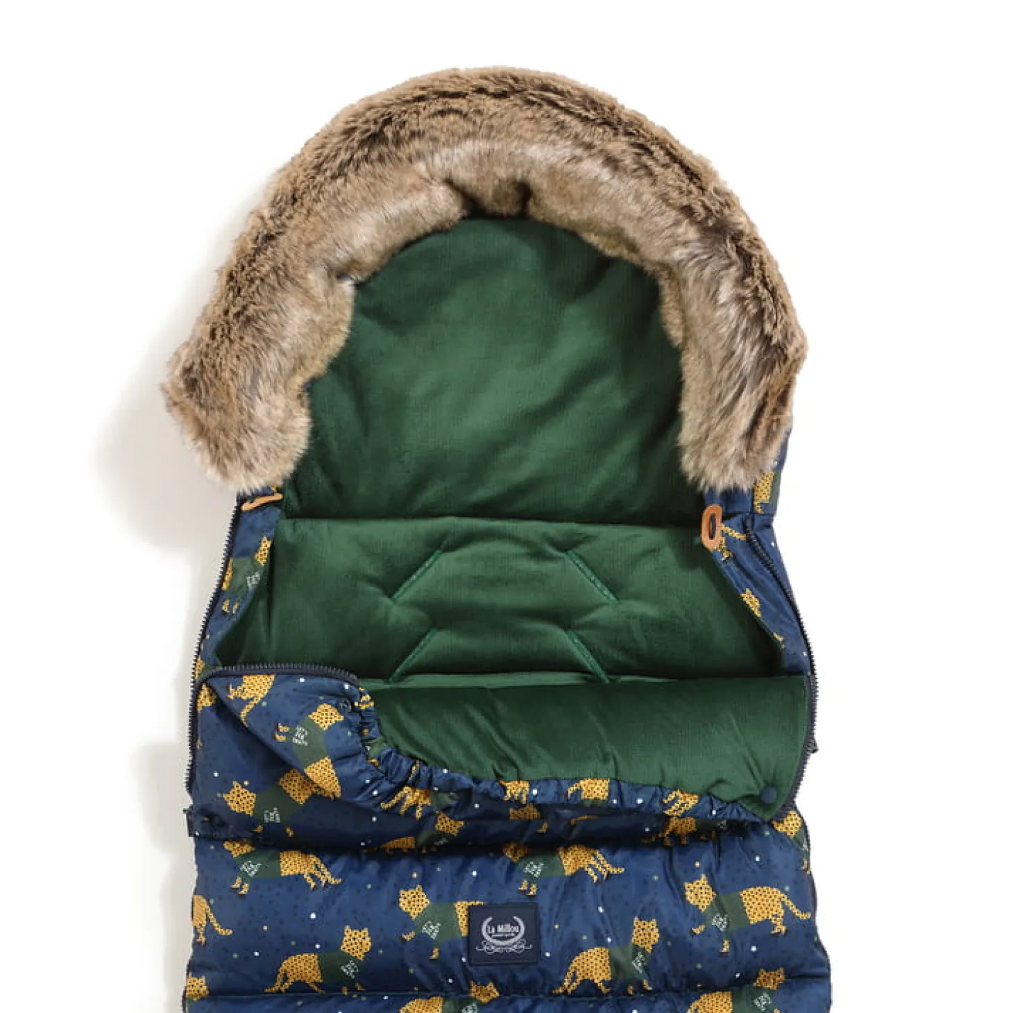 Śpiworek do wózka UNI - TIGER JERRY, FOREST GREEN