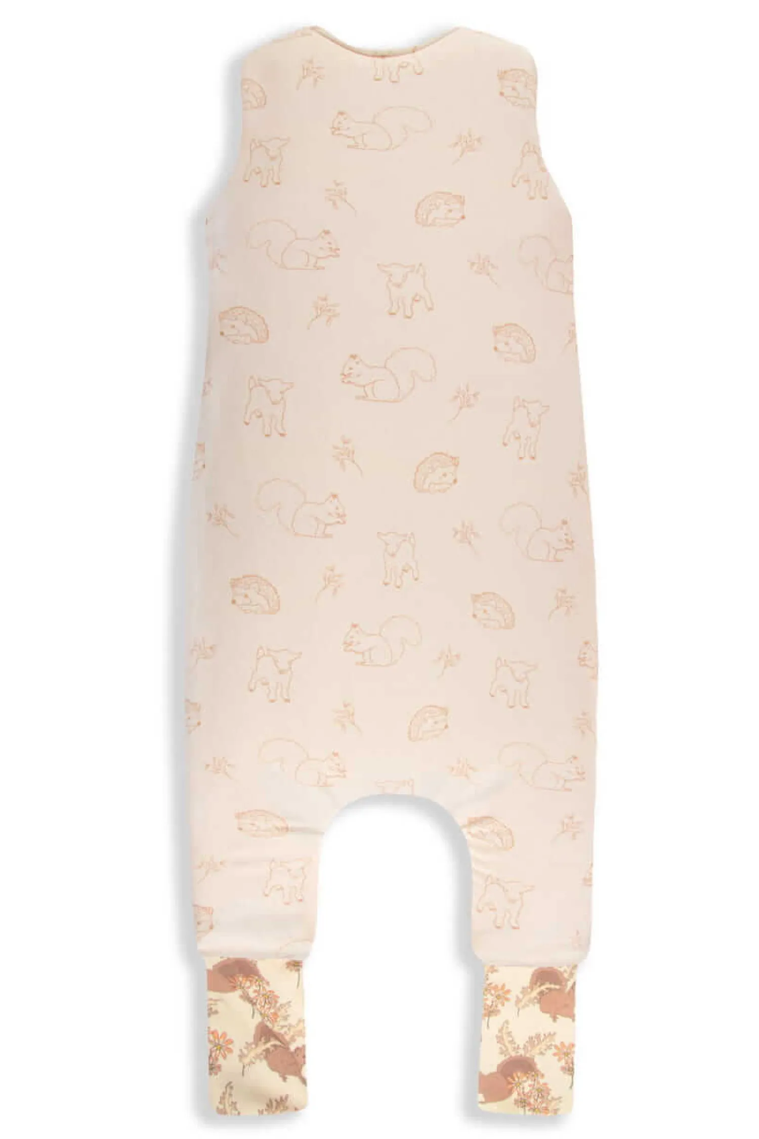 Śpiworki Do Spania | Sleepee Śpiworek z nóżkami - Vintage Animals Almond - Cream, 6-12 msc.