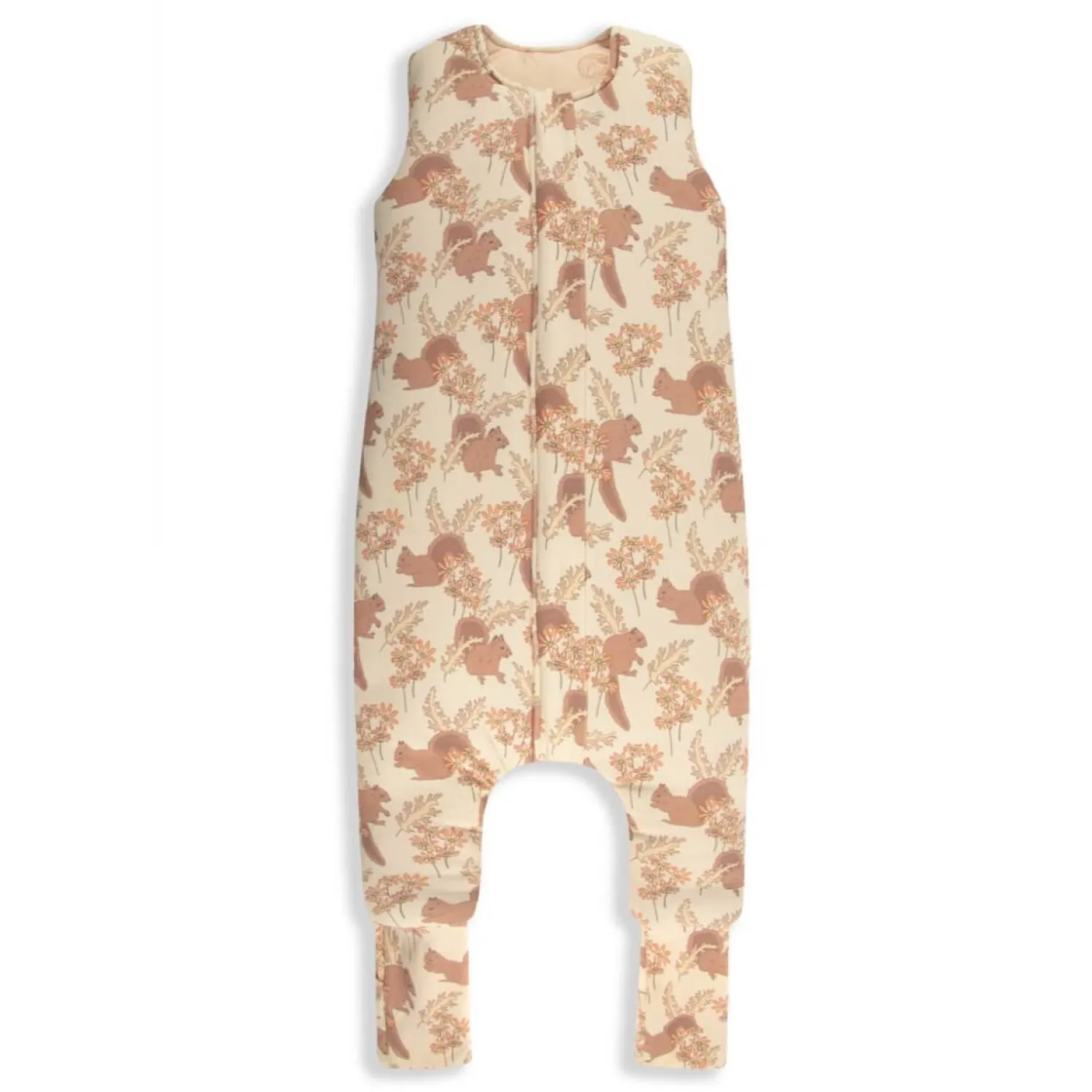 Śpiworki Do Spania | Sleepee Śpiworek z nóżkami - Vintage Animals Almond - Cream, 6-12 msc.