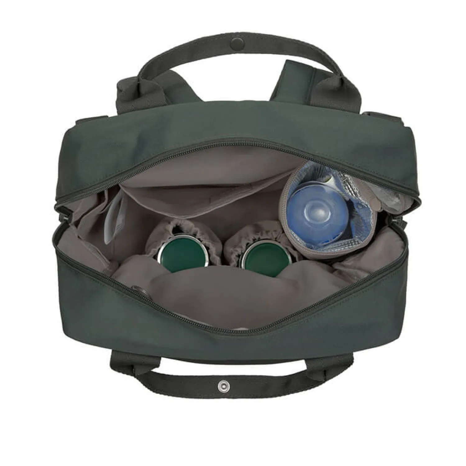 Torby I Plecaki Do Wózka|Torby I Plecaki Do Wózka | Lassig Plecak dla mam kwadratowy z akcesoriami Vividal Backpack dark olive