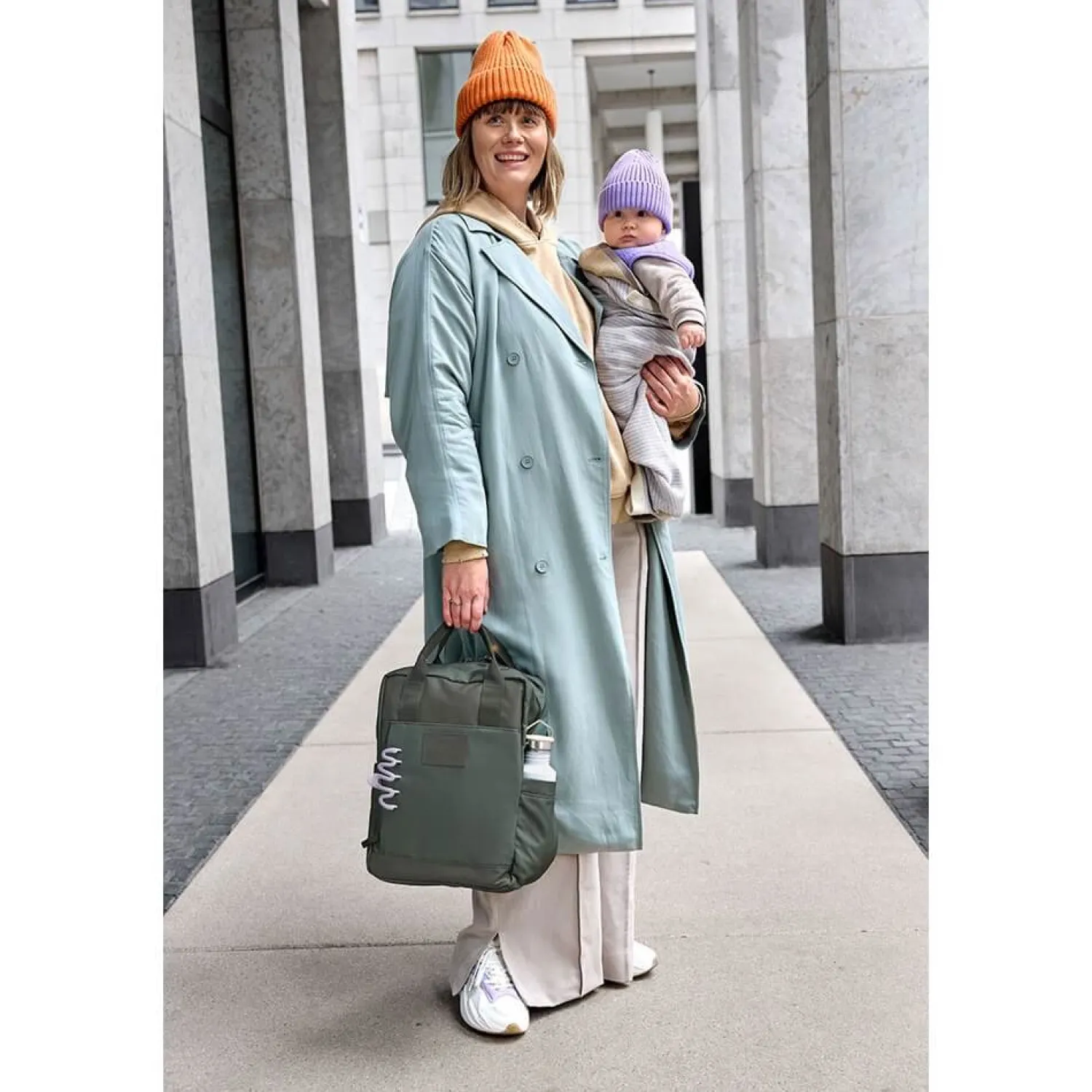 Torby I Plecaki Do Wózka|Torby I Plecaki Do Wózka | Lassig Plecak dla mam kwadratowy z akcesoriami Vividal Backpack dark olive
