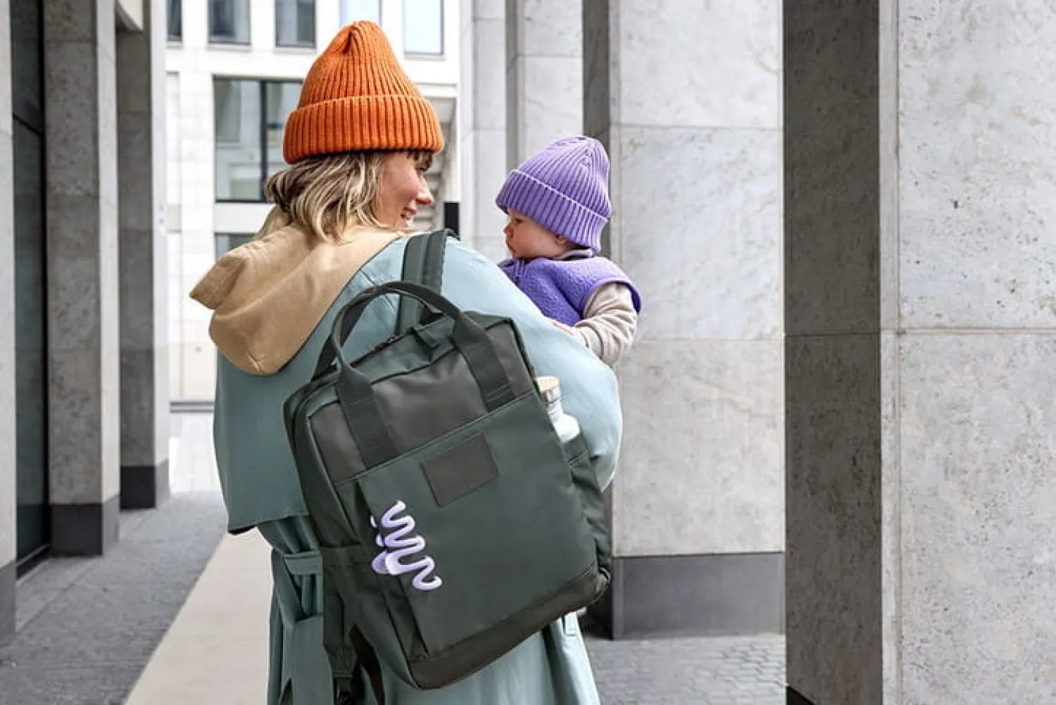 Torby I Plecaki Do Wózka|Torby I Plecaki Do Wózka | Lassig Plecak dla mam kwadratowy z akcesoriami Vividal Backpack dark olive