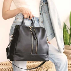 Torby I Plecaki Do Wózka|Torby I Plecaki Do Wózka | Joissy Plecak i torba dla mamy 2w1 MINI black 2.0
