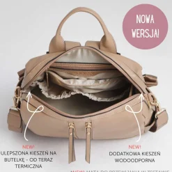 Torby I Plecaki Do Wózka|Torby I Plecaki Do Wózka | Joissy Plecak i torba dla mamy 2w1 MINI sand 2.0