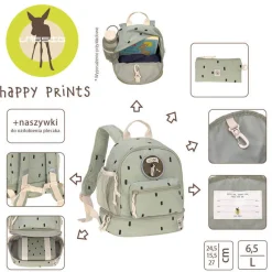 Plecak mini Happy Prints oliwkowy
