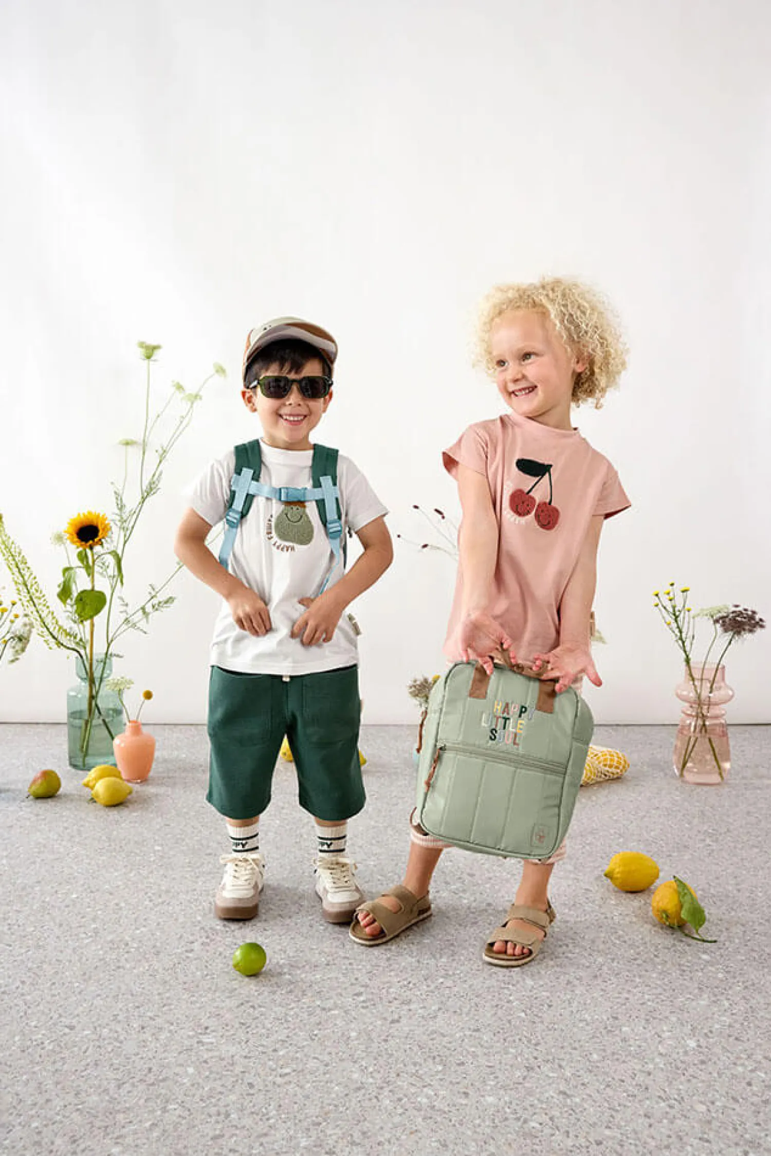 Plecaki I Torebki Dziecięce|Plecaki I Torebki Dziecięce | Lassig Plecak mini kwadratowy Little Gang Light khaki