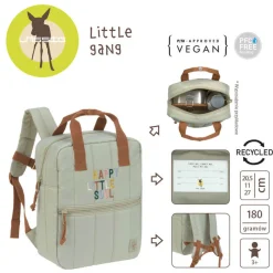 Plecaki I Torebki Dziecięce|Plecaki I Torebki Dziecięce | Lassig Plecak mini kwadratowy Little Gang Light khaki