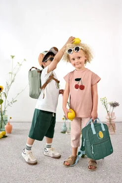 Plecak mini kwadratowy Little Gang Lemon dark green