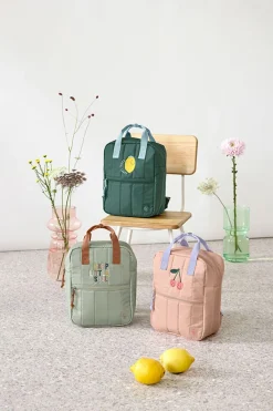 Plecak mini kwadratowy Little Gang Lemon dark green