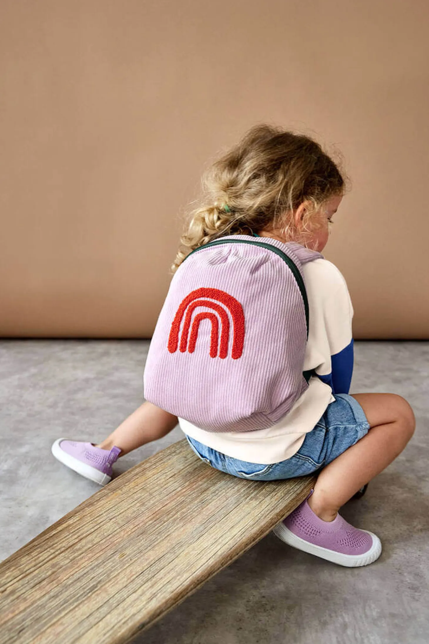 Plecak mini sztruks, Little Gang - Rainbow lilac