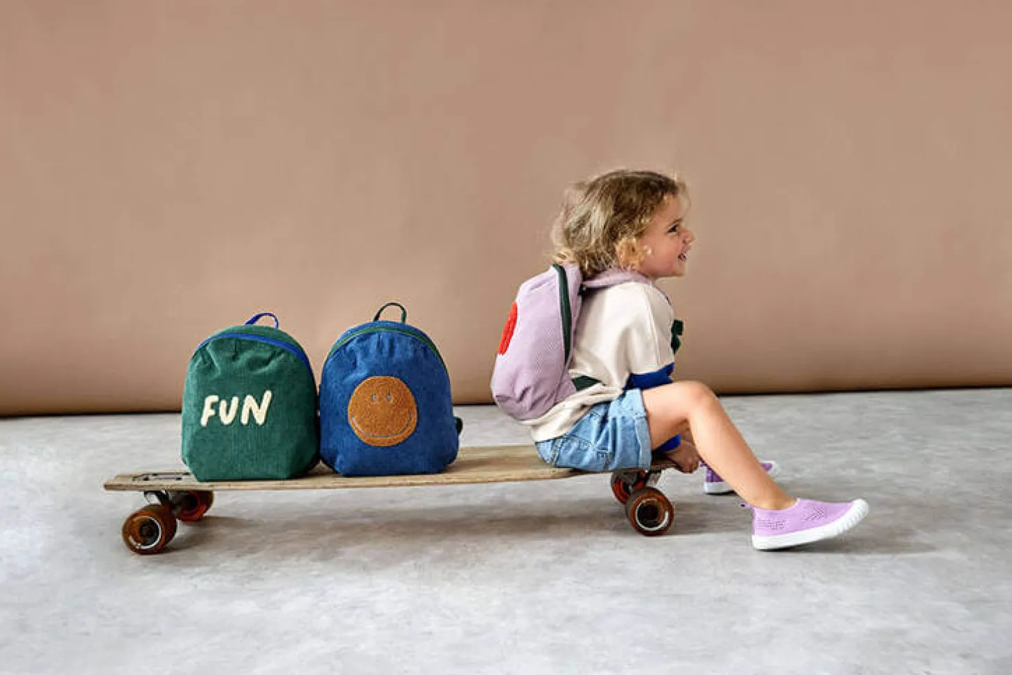 Plecak mini sztruks, Little Gang - Rainbow lilac