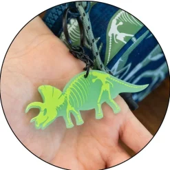 Plecak trzykomorowy świecący w ciemności Lizbona - Dinozaury 15L