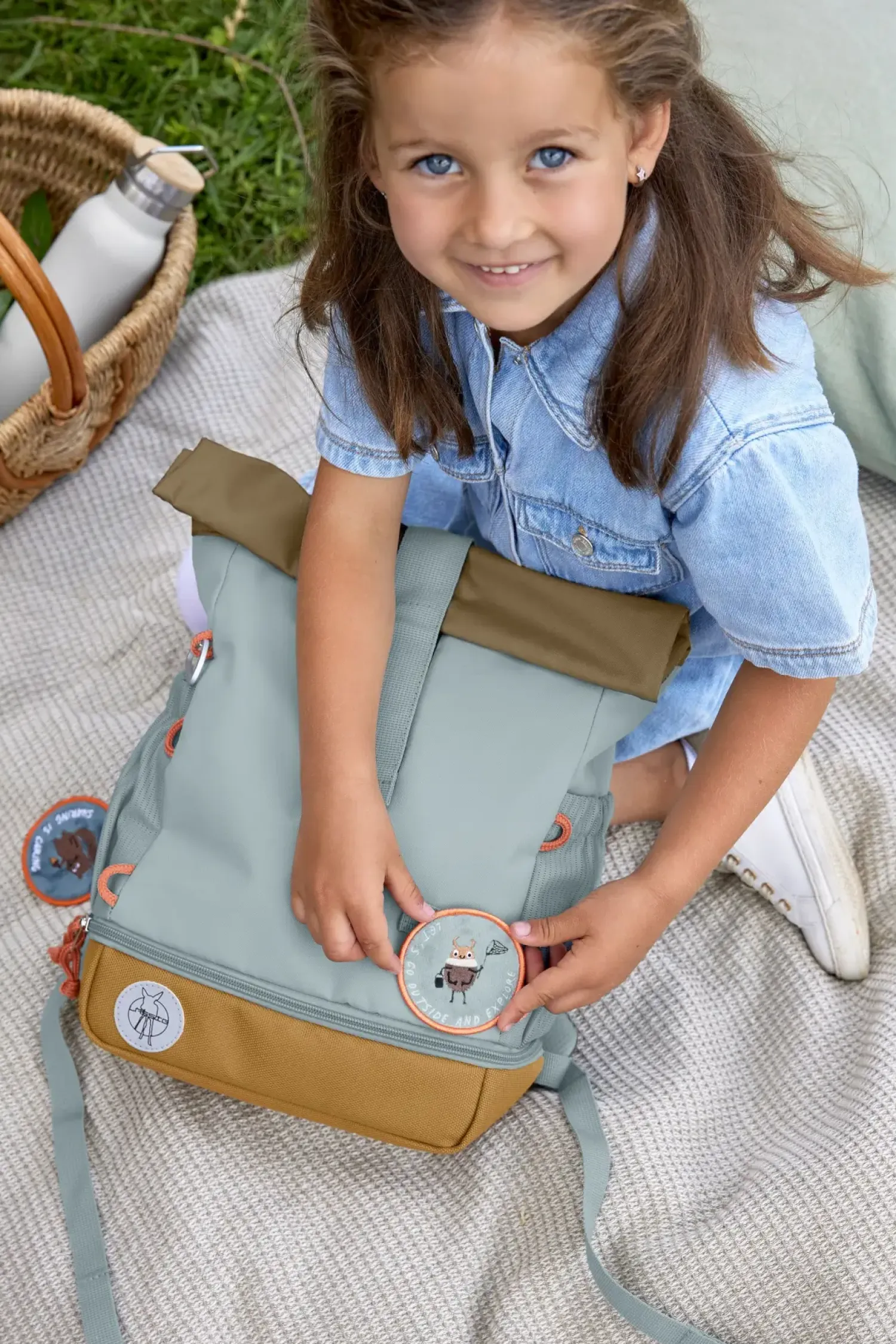 Plecaki I Torebki Dziecięce|Plecaki I Torebki Dziecięce | Lassig Plecak zwijany Mini Rolltop Nature, light blue