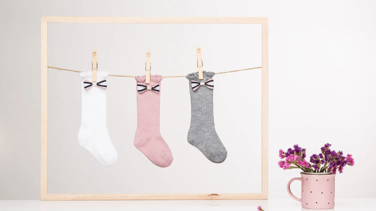 Małe Stópki | Mama's Feet Podkolanówki dziecięce - Szara Księżniczka