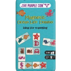Idealne W Podróży|8 Lat+ | The Purple Cow Podróżna gra magnetyczna - Domino Ocean