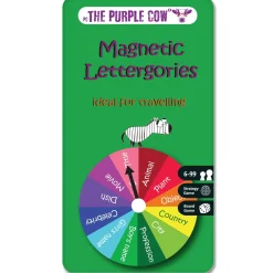 Idealne W Podróży|6 Lat+ | The Purple Cow Podróżna gra magnetyczna - Państwa-Miasta